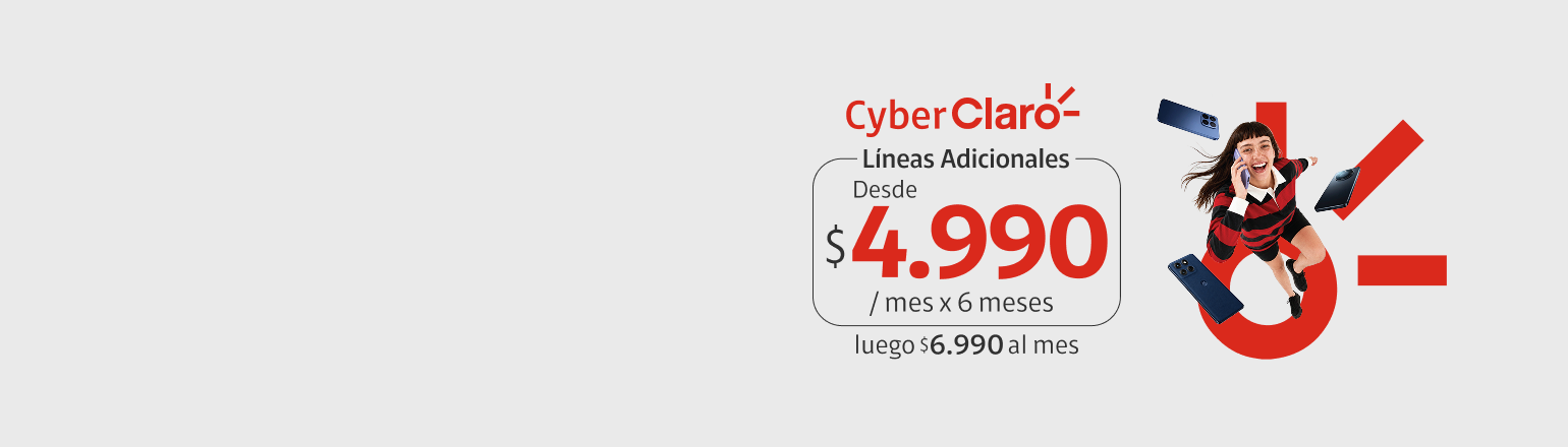 Líneas Adicionales desde 4.990 x 6 meses Líneas Adicionales desde 4.990 x 6 meses