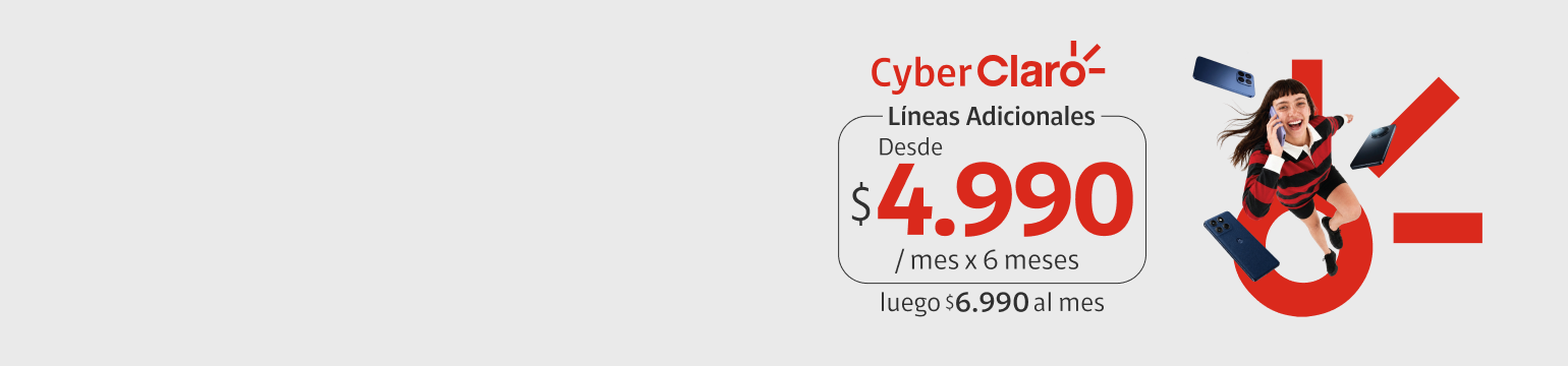 Líneas Adicionales Líneas Adicionales desde 4.990 x 6 meses
