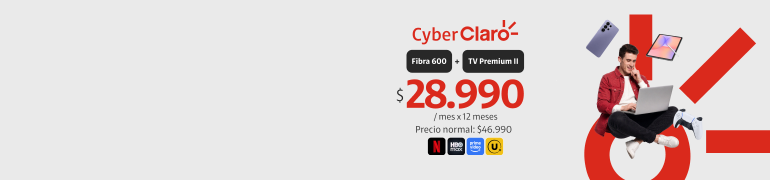 Doble Pack Fibra 600 + TV Premium La fibra más grande del país incluye Netflix